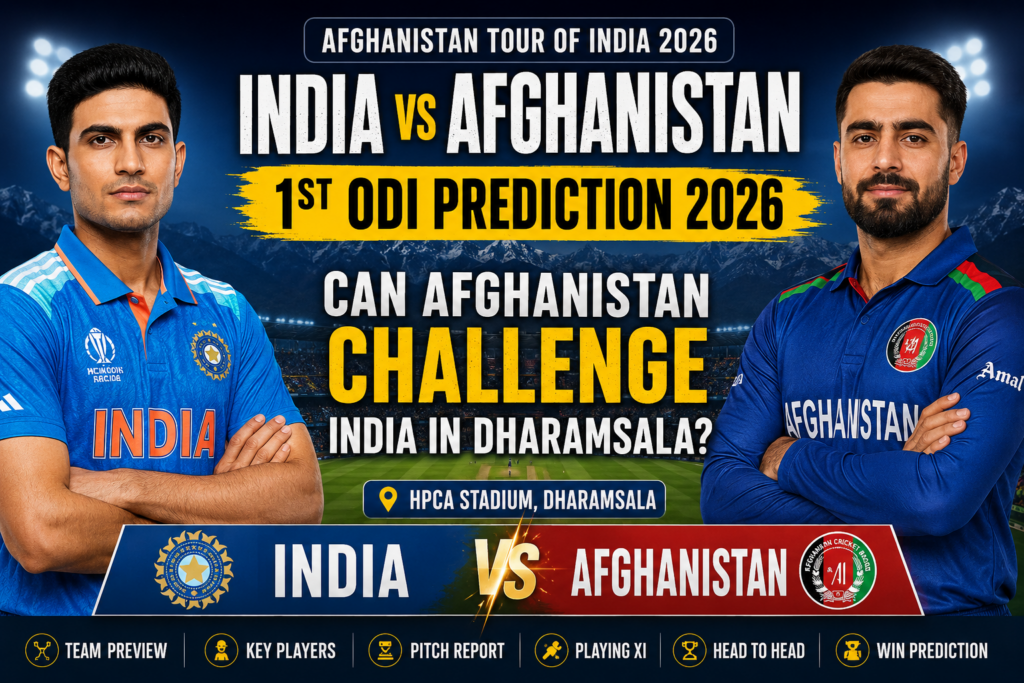 India vs Afghanistan, 1st ODI Prediction 2026